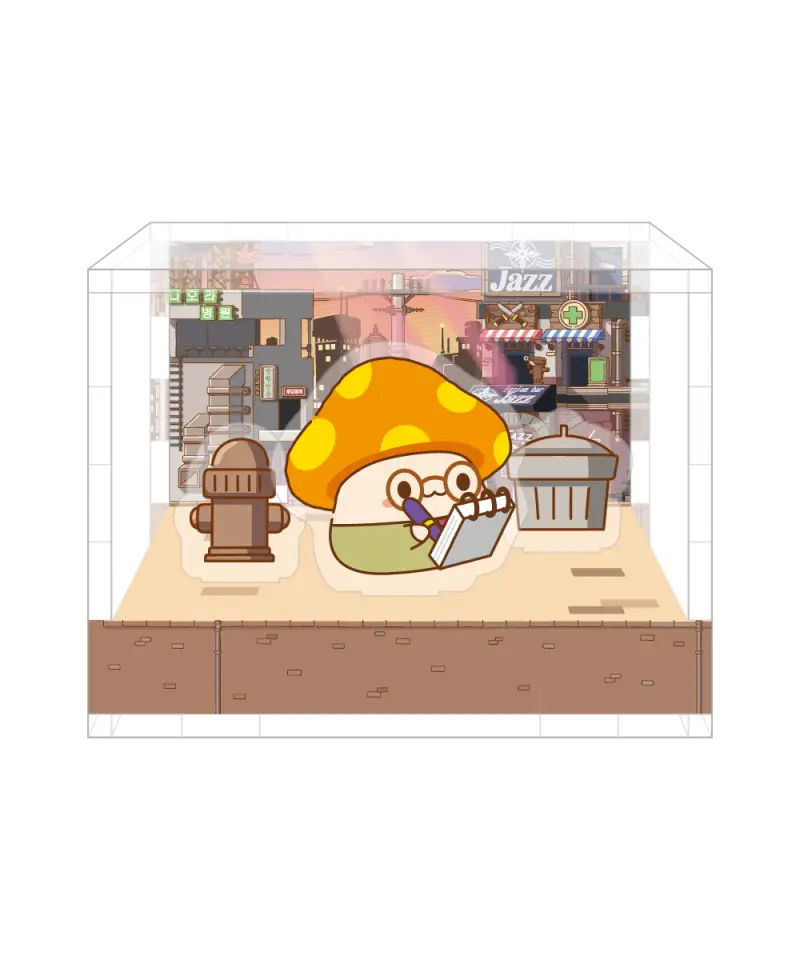아크릴 디오라마 (주황버섯)